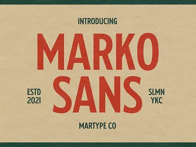 Marko Sans Display Font brand branding classic collection display font font bundle instagram logo marko sans display font retro font retro logo retro type type family vintage font vintage logo vintage sans