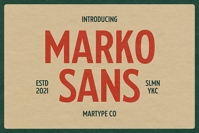 Marko Sans Display Font brand branding classic collection display font font bundle instagram logo marko sans display font retro font retro logo retro type type family vintage font vintage logo vintage sans