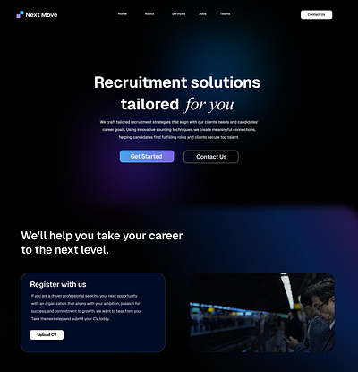 Recruitment Company - Web Design design hero section herosection web web design webdesign website website design websitedesign