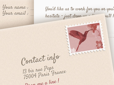 3D contact form 3d contact form css3 envelope texture