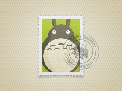 Happy Birthday To ZeroMeng birthday seal stamp totoro