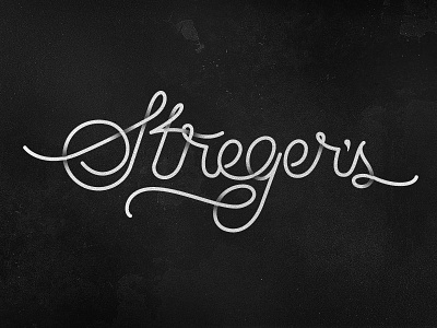 Meet the Streger's holiday card script swirls texture type