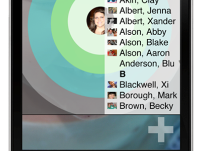 Friend Layers application mobile social