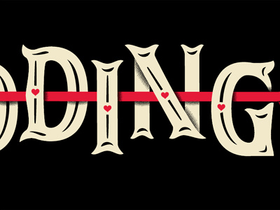 Ding lettering