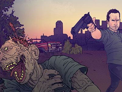 The Walking Dead illustration tv walking dead