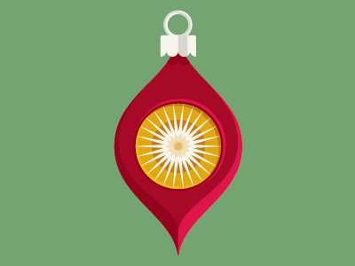 Ornamental christmas holiday illustration ornament teardrop vector