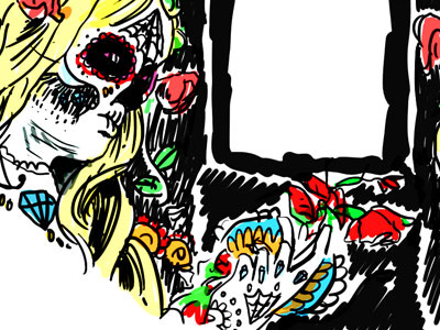 Day of the Dead sketch day of the dead illustration mexican muertos sketch sugar skull