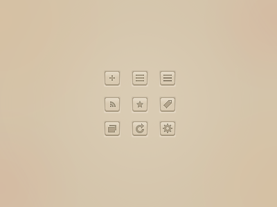 Mr Reader RSS App icons (revised and still a WIP) app apple article folder glyphs gui iconography icons ipad read reset rockatee rss settings simple slick ui unread