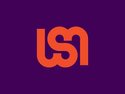 WSM icon letter logo monogram packaging