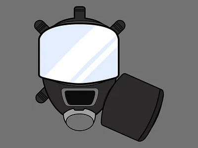 Gas Mask adobe air anthrax bomb breath breathe cartoon chemical clean cs6 face gas glass glasses illustration illustrator mask nuclear purify strap toxic war