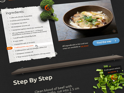 Open recipe layout WIP concept food korean food layout open recipe photoshop products recipes web design web layout web site