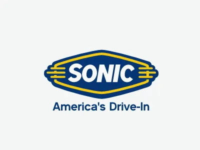 Sonic brand drive in fastfood food logo restaurant sonic