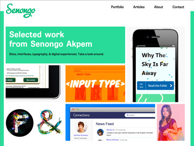 Senongo Ver.10 website design personal portfolio responsive ui ux website