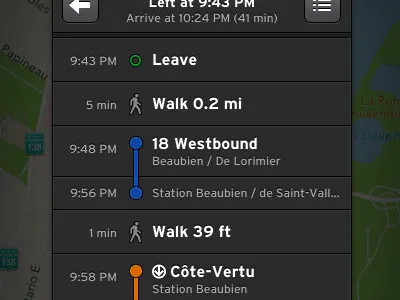Step by step directions directions list steps transit