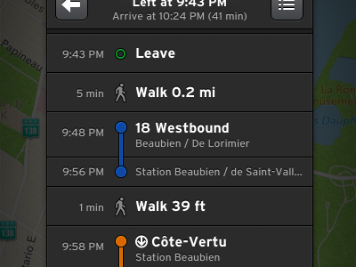 Step by step directions directions list steps transit