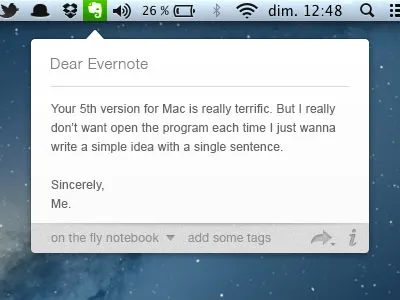 Dear Evernote evernote quick toolbar tooltip