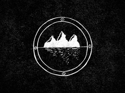 Icebergs black black and white doodle drawing ice logo reflection sea simple sketch texture water white window