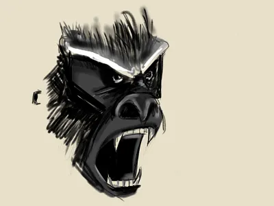 Bamboo Gorilla bamboo gorilla ipad sketch