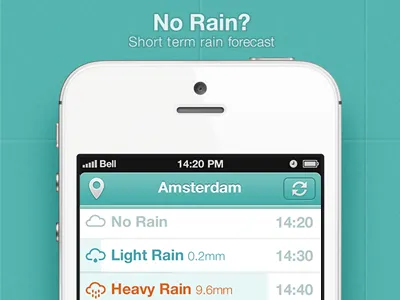 No Rain App front view app ios norain rain weather