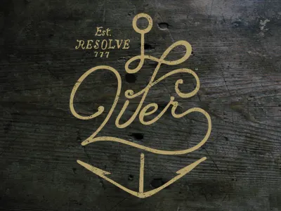 Lifer Anchor Vintage 777 anchor est established lifer resolve text texture type typography vintage