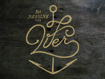 Lifer Anchor Vintage 777 anchor est established lifer resolve text texture type typography vintage