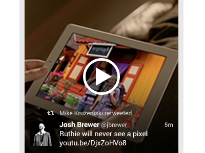 In-Tweet Media Preview for Video in tweet media mobile tweet video