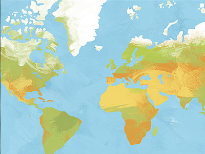 The World illustration map