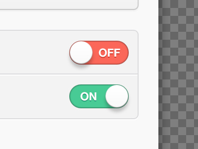 Custom ON/OFF Toggle Switches @2x app apple button clean custom gui interface ios ipad off on retina switch tablet toggle ui ux