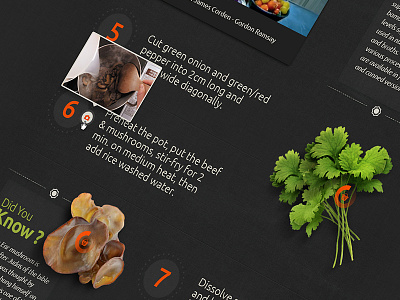Recipe step by step concept food korean food layout open recipe photoshop products recipes web design web layout web site