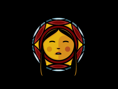 SunChild child circle color east girl glass hair head kid logo sun