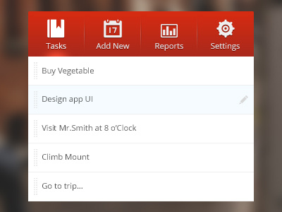 Todo list dashboard app design list manager red task todo todo list ui