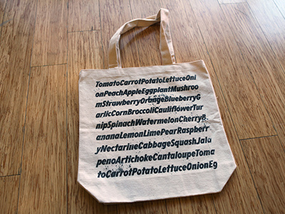 Tote Bag 2 farmer illustration market screen print tote tote bag typography
