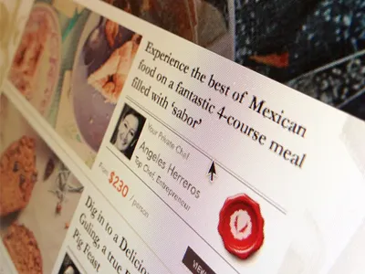 Cooking up a food-related website food mockup startup website