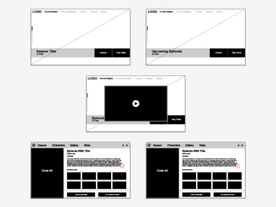 Super Lofi ux wireframes