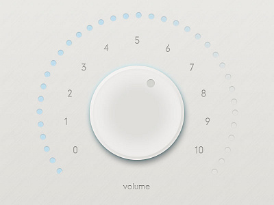 Clearknob knob minimalist volume white