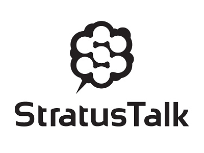 StratusTalk Logo 5 brain cloud hosted voip illustration logo logo mark logomark mark nucleus sketch stratustalk thumbnail