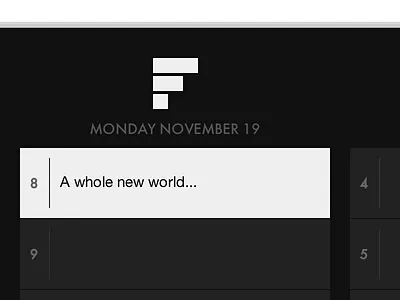 A new, fantastic point of view agenda app f faraday ios ipad iphone logo productivity todo web app