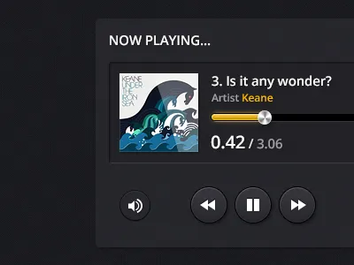 Music player domotics home automation interface music player touch ui