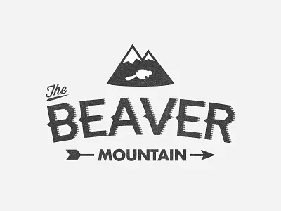 The Beaver Mountain beaver logo mountain retro