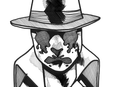 A Super A Day 103 - Black + White character design comic illustration portraits