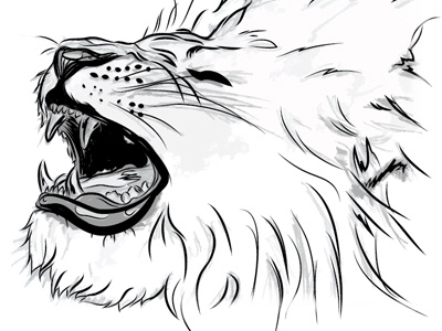 Lion lion roar sketch