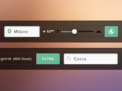 Filters bar aqua green bar black button car field filter geoloc geolocalization man map range search slider ui water green