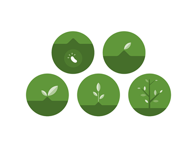 Plant growth badges badges green minimal plain plant