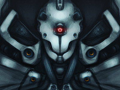 Mobile Suit - Stray design digital digital painting gundam guns mech mecha metal metal gear solid mobile suit neon genesis evangelion painting robot robots speedpaint stray wacom war ww2