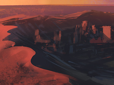 Bloodstone Oasis concept art illustration painting