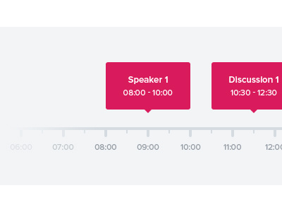 Timeline clean pink schedule time timeline ui web design white