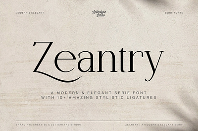 Zeantry a Modern & Elegant Serif printdesignfonts