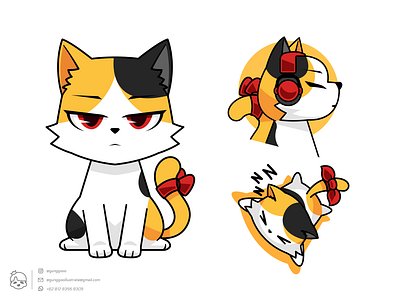 Your Passive Cat 😼 animal animal illustration cartoon cat cat illustration character cute illustration graphic design illustration logo mascot pet vector