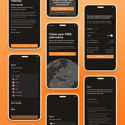 Mobile Design minimalistic mobile app mobile design modern onboarding orange ui ux user journey ux web design