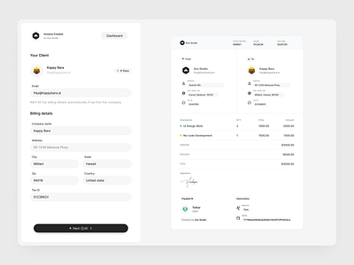 Invoice / Proposal Creator dashboard dashboard design invoice invoice creator invoice design proposal proposal creator proposal design ui web website